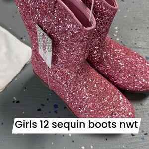 Kensie Girl Pink Sequin Kids Boots